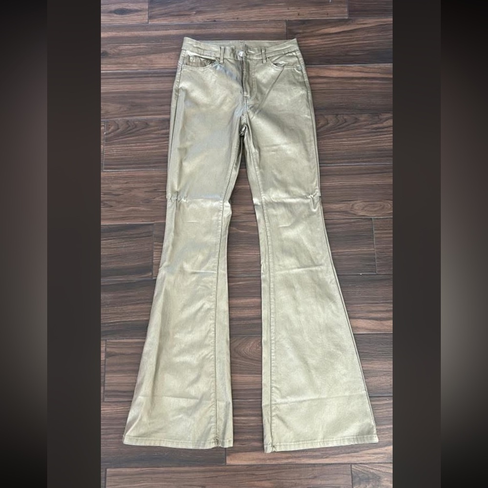 Gold Flared Pants